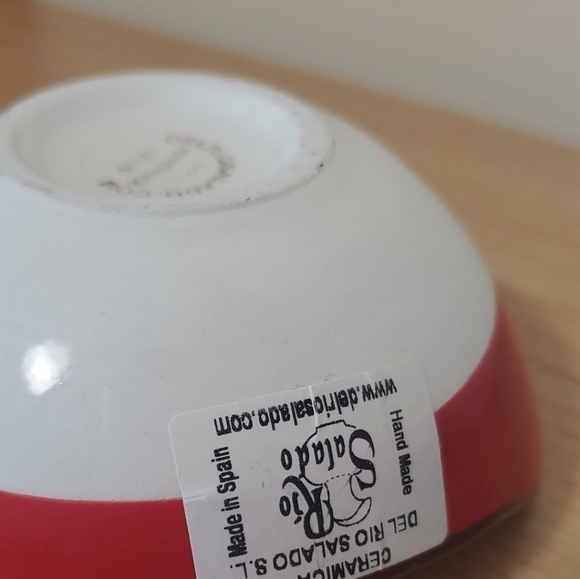 Del Rio Salado Ceramic Pottery Handmade in Spain Small Bowl 4"  7Oz - Picture 5 of 14